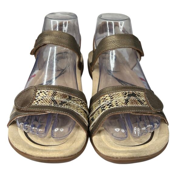 Abeo Women’s Brynn Brown Snakeskin Print Leather Slingback Sandal Size US 8 - Picture 7 of 11